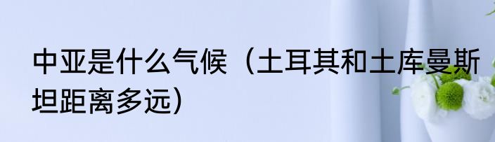 中亚是什么气候（土耳其和土库曼斯坦距离多远）