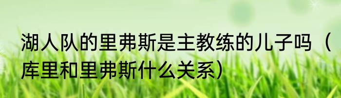 湖人队的里弗斯是主教练的儿子吗（库里和里弗斯什么关系）