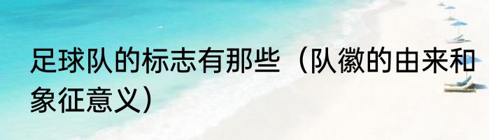 足球队的标志有那些（队徽的由来和象征意义）