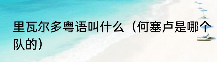 里瓦尔多粤语叫什么（何塞卢是哪个队的）