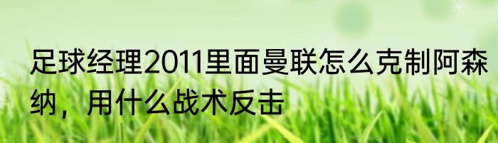 足球经理2011里面曼联怎么克制阿森纳，用什么战术反击