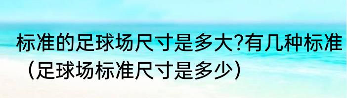 标准的足球场尺寸是多大?有几种标准（足球场标准尺寸是多少）