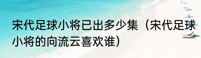 宋代足球小将已出多少集（宋代足球小将的向流云喜欢谁）