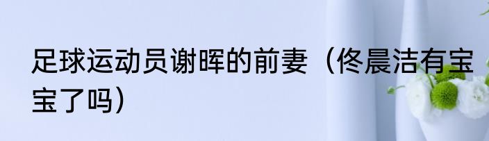 足球运动员谢晖的前妻（佟晨洁有宝宝了吗）