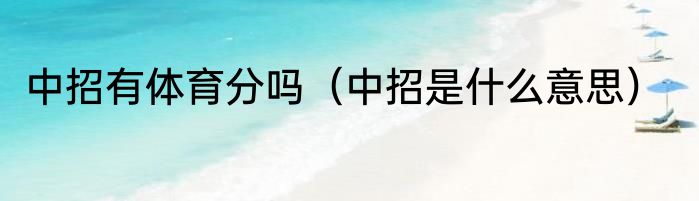 中招有体育分吗（中招是什么意思）