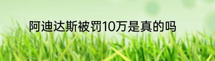 阿迪达斯被罚10万是真的吗