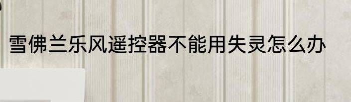 雪佛兰乐风遥控器不能用失灵怎么办