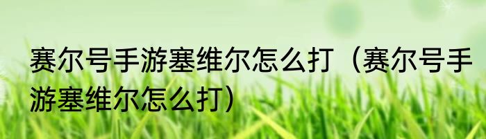 赛尔号手游塞维尔怎么打（赛尔号手游塞维尔怎么打）