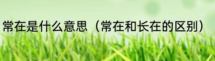 常在是什么意思（常在和长在的区别）