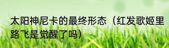 太阳神尼卡的最终形态（红发歌姬里路飞是觉醒了吗）