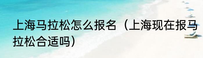 上海马拉松怎么报名（上海现在报马拉松合适吗）