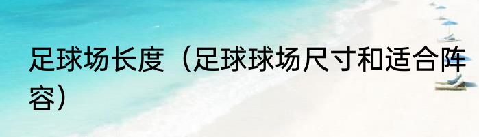 足球场长度（足球球场尺寸和适合阵容）