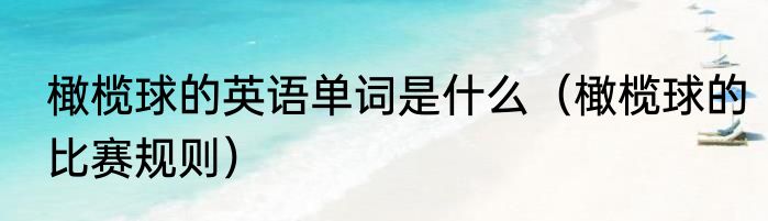 橄榄球的英语单词是什么（橄榄球的比赛规则）