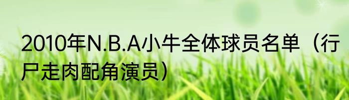 2010年N.B.A小牛全体球员名单（行尸走肉配角演员）