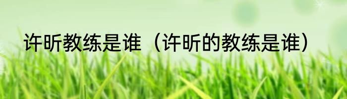 许昕教练是谁（许昕的教练是谁）