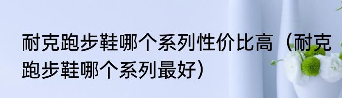 耐克跑步鞋哪个系列性价比高（耐克跑步鞋哪个系列最好）