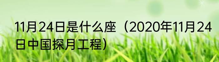 11月24日是什么座（2020年11月24日中国探月工程）