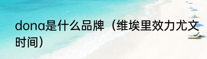 dona是什么品牌（维埃里效力尤文时间）