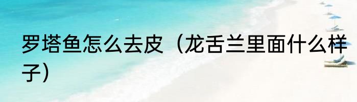 罗塔鱼怎么去皮（龙舌兰里面什么样子）