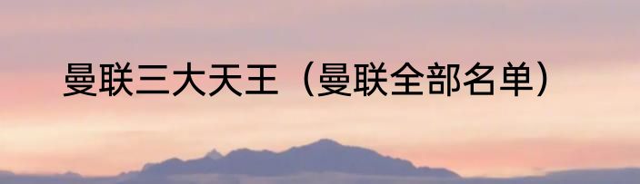 曼联三大天王（曼联全部名单）