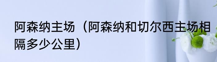 阿森纳主场（阿森纳和切尔西主场相隔多少公里）
