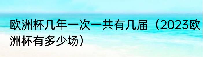 欧洲杯几年一次一共有几届（2023欧洲杯有多少场）