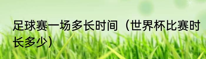 足球赛一场多长时间（世界杯比赛时长多少）