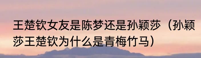 王楚钦女友是陈梦还是孙颖莎（孙颖莎王楚钦为什么是青梅竹马）