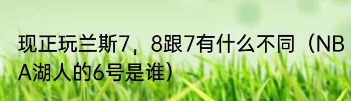 现正玩兰斯7，8跟7有什么不同（NBA湖人的6号是谁）