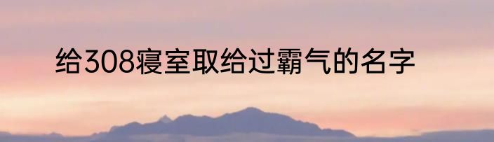 给308寝室取给过霸气的名字