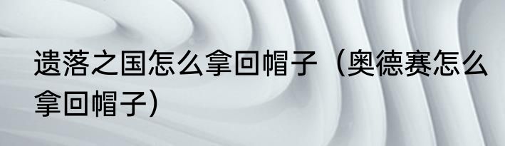 遗落之国怎么拿回帽子（奥德赛怎么拿回帽子）