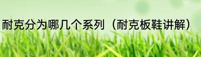 耐克分为哪几个系列（耐克板鞋讲解）