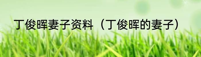 丁俊晖妻子资料（丁俊晖的妻子）