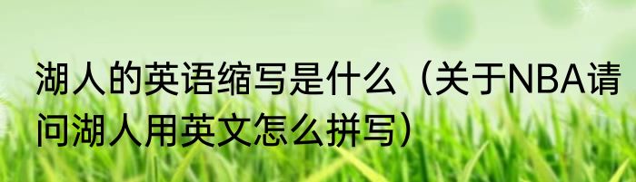 湖人的英语缩写是什么（关于NBA请问湖人用英文怎么拼写）