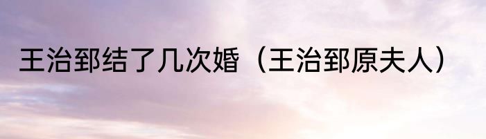 王治郅结了几次婚（王治郅原夫人）