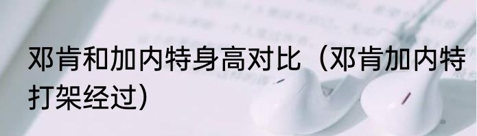 邓肯和加内特身高对比（邓肯加内特打架经过）