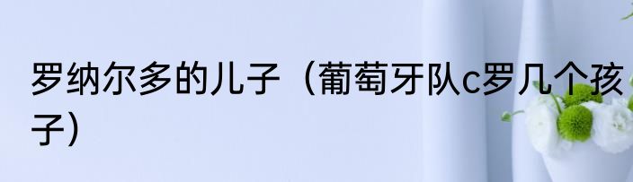 罗纳尔多的儿子（葡萄牙队c罗几个孩子）