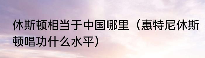 休斯顿相当于中国哪里（惠特尼休斯顿唱功什么水平）