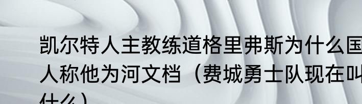 凯尔特人主教练道格里弗斯为什么国人称他为河文档（费城勇士队现在叫什么）