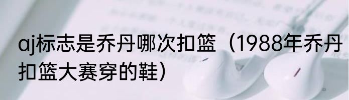 aj标志是乔丹哪次扣篮（1988年乔丹扣篮大赛穿的鞋）
