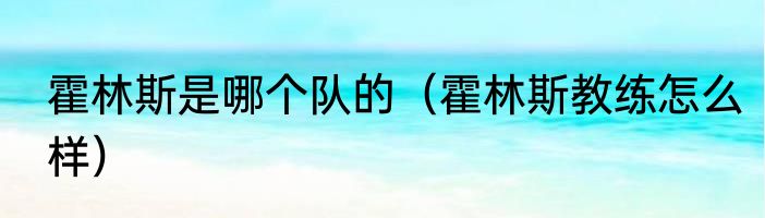 霍林斯是哪个队的（霍林斯教练怎么样）