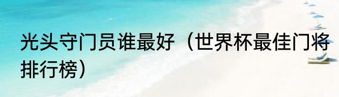 光头守门员谁最好（世界杯最佳门将排行榜）