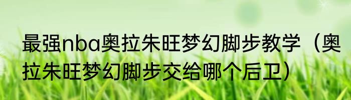 最强nba奥拉朱旺梦幻脚步教学（奥拉朱旺梦幻脚步交给哪个后卫）