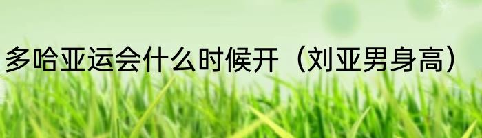 多哈亚运会什么时候开（刘亚男身高）