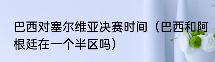 巴西对塞尔维亚决赛时间（巴西和阿根廷在一个半区吗）