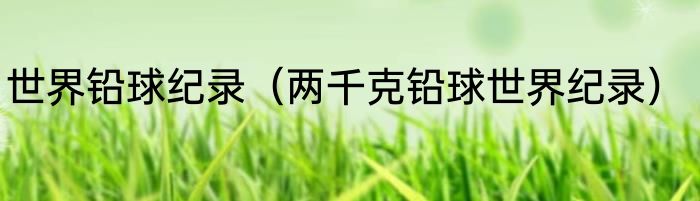 世界铅球纪录（两千克铅球世界纪录）