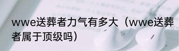 wwe送葬者力气有多大（wwe送葬者属于顶级吗）