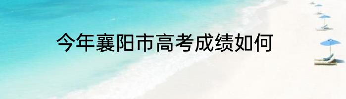 今年襄阳市高考成绩如何