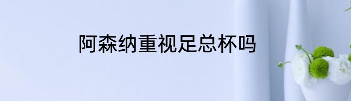 阿森纳重视足总杯吗