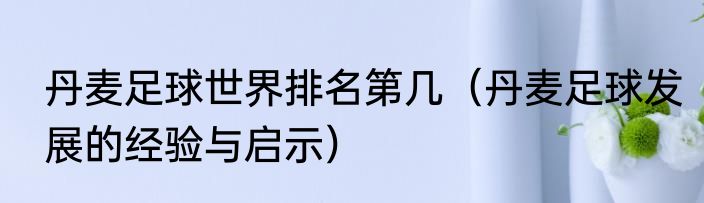 丹麦足球世界排名第几（丹麦足球发展的经验与启示）